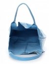 GEANȚĂ DIN PIELE shopper bag Genuine Leather albastru deschis 555