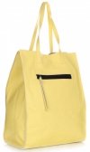 GEANȚĂ DIN PIELE shopper bag Vittoria Gotti galben V8622