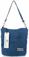 GEANȚĂ DIN PIELE tip poștaș Vittoria Gotti denim VT4COCO