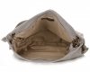GEANȚĂ DIN PIELE tip poștaș Genuine Leather gri deschis 1324