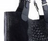 GEANȚĂ DIN PIELE shopper bag Genuine Leather bleumarin 216