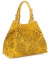 GEANȚĂ DIN PIELE shopper bag Vittoria Gotti galben V8913