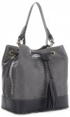 GEANȚĂ DIN PIELE shopper bag Vittoria Gotti gri V344
