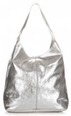 GEANȚĂ DIN PIELE shopper bag Vittoria Gotti argint V5012