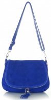 GEANȚĂ DIN PIELE tip poștaș Genuine Leather cobalt A20E