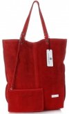 GEANȚĂ DIN PIELE shopper bag Vittoria Gotti roșu V22