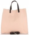 GEANȚĂ DIN PIELE universală Genuine Leather roz de pudră 691756