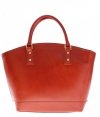 GEANȚĂ DIN PIELE shopper bag Genuine Leather roșcat 11A