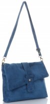 GEANȚĂ DIN PIELE tip poștaș Vittoria Gotti denim V2003