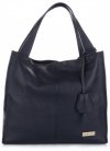 GEANȚĂ DIN PIELE shopper bag Vittoria Gotti bleumarin V2