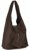 GEANȚĂ DIN PIELE shopper bag Vittoria Gotti ciocolatiu V8804