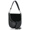 GEANȚĂ DIN PIELE tip poștaș Vittoria Gotti negru V556134