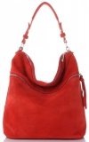GEANȚĂ DIN PIELE universală Genuine Leather roșu 5577C