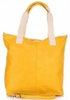 GEANȚĂ DIN PIELE shopper bag Vera Pelle galben 1356