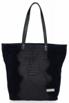 GEANȚĂ DIN PIELE shopper bag Vittoria Gotti bleumarin V2380