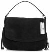 GEANȚĂ DIN PIELE tip poștaș Vittoria Gotti negru V5022