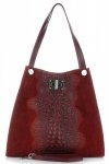 GEANȚĂ DIN PIELE shopper bag Vera Pelle roșu 10477