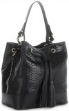 GEANȚĂ DIN PIELE shopper bag Vittoria Gotti negru V344