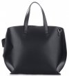 GEANȚĂ DIN PIELE shopper bag Vittoria Gotti negru V6D BIGcz