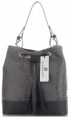 GEANȚĂ DIN PIELE shopper bag Vittoria Gotti gri V344