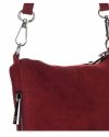 GEANȚĂ DIN PIELE tip poștaș Genuine Leather vișiniu 85A