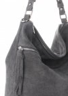 GEANȚĂ DIN PIELE universală Genuine Leather gri 5577C