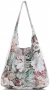 GEANȚĂ DIN PIELE shopper bag Vittoria Gotti gri deschis VF9802