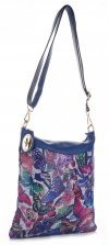 GEANȚĂ DIN PIELE tip poștaș Genuine Leather bleumarin 14
