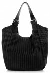 GEANȚĂ DIN PIELE shopper bag Vittoria Gotti negru V80050