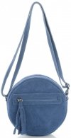 GEANȚĂ DIN PIELE tip poștaș Vittoria Gotti denim V5209C