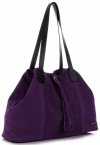 GEANȚĂ DIN PIELE shopper bag Vittoria Gotti mov V3076