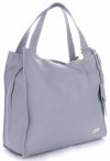 GEANȚĂ DIN PIELE shopper bag Vittoria Gotti gri deschis V2