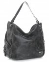 GEANȚĂ DIN PIELE shopper bag Vittoria Gotti gri închis V8818