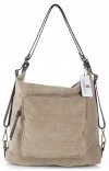 GEANȚĂ DIN PIELE rucsac Vittoria Gotti bej V1670C