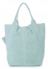 GEANȚĂ DIN PIELE shopper bag Genuine Leather mentă 801