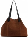 GEANȚĂ DIN PIELE shopper bag Vittoria Gotti maro V3076