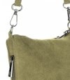 GEANȚĂ DIN PIELE tip poștaș Genuine Leather verde 85A