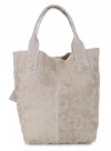 GEANȚĂ DIN PIELE shopper bag Vittoria Gotti bej V10