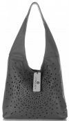 GEANȚĂ DIN PIELE shopper bag Vittoria Gotti gri V31