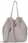 GEANȚĂ DIN PIELE shopper bag Genuine Leather gri 1158