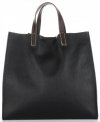 GEANȚĂ DIN PIELE universală Genuine Leather negru 691756