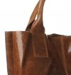 GEANȚĂ DIN PIELE shopper bag Genuine Leather roșcat 788