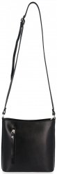 GEANȚĂ DIN PIELE tip poștaș Genuine Leather negru 6002