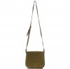 GEANȚĂ DIN PIELE tip poștaș Genuine Leather verde 0003