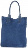 GEANȚĂ DIN PIELE shopper bag Vittoria Gotti denim V27A