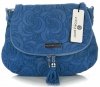 GEANȚĂ DIN PIELE tip poștaș Vittoria Gotti denim V221F