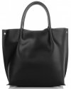 GEANȚĂ DIN PIELE shopper bag Vittoria Gotti negru V355
