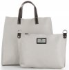 GEANȚĂ DIN PIELE universală Genuine Leather gri deschis 691756