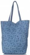 GEANȚĂ DIN PIELE shopper bag Vittoria Gotti denim VL299
