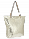 GEANȚĂ DIN PIELE shopper bag Vittoria Gotti auriu B24